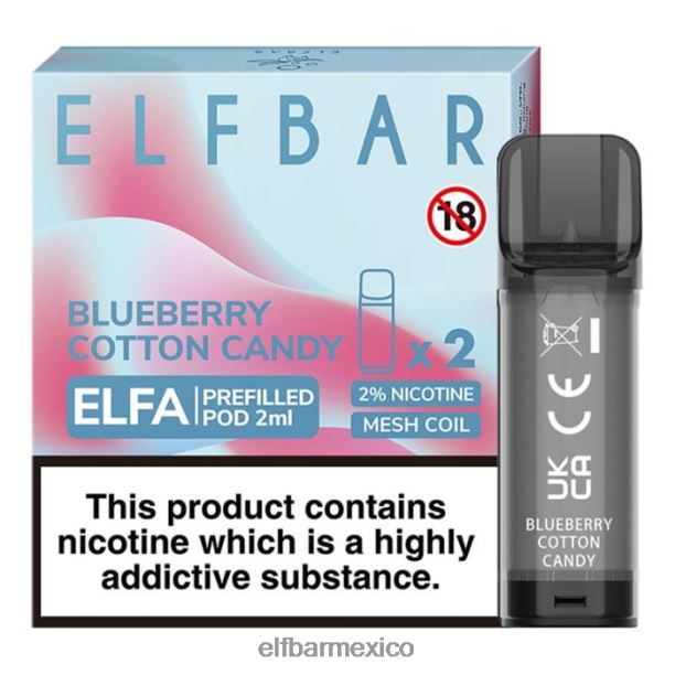cápsula precargada elfbar elfa - 2 ml - 20 mg (paquete de 2) D00JP106 arándano