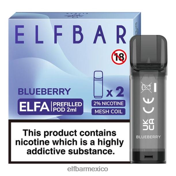 cápsula precargada elfbar elfa - 2 ml - 20 mg (paquete de 2) D00JP106 arándano
