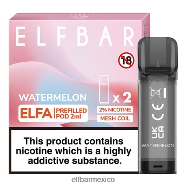 cápsula precargada elfbar elfa - 2 ml - 20 mg (paquete de 2) D00JP108 sandía