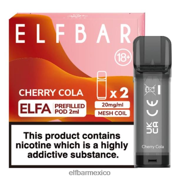 cápsula precargada elfbar elfa - 2 ml - 20 mg (paquete de 2) D00JP113 cola de cereza