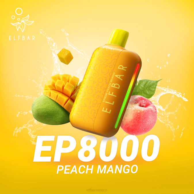 vape desechable nuevos soplos ep8000 mango durazno ELFBAR B0ZZ74