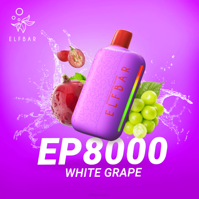 vape desechable nuevos soplos ep8000 uva blanca ELFBAR B0ZZ73